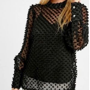 Black sheer top
